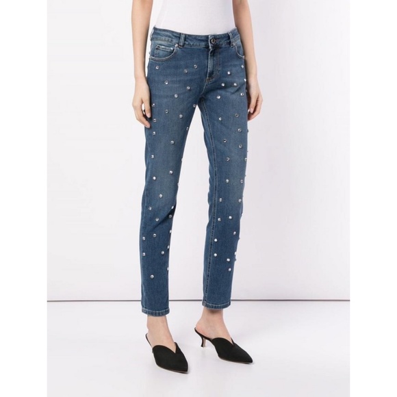 RED Valentino Rhinestone Studded Jeans - Picture 2 of 9